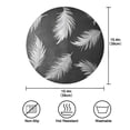 thumbnail image 4 of Round Plate Mat 15.4x15.4 Inchesx1 Placemat Table Mat Kitchen Mat Coffee Mat Fabric Thick, Strong Wear-Resistant, Heat Resistance White Feather, 4 of 7