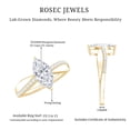 thumbnail image 6 of Rosec Jewels 1 Carat Lab Created Diamond Ring - 5X10 mm Marquise Engagement Ring (EF-VS Quality), 10K Yellow Gold, US 3.50, 6 of 7