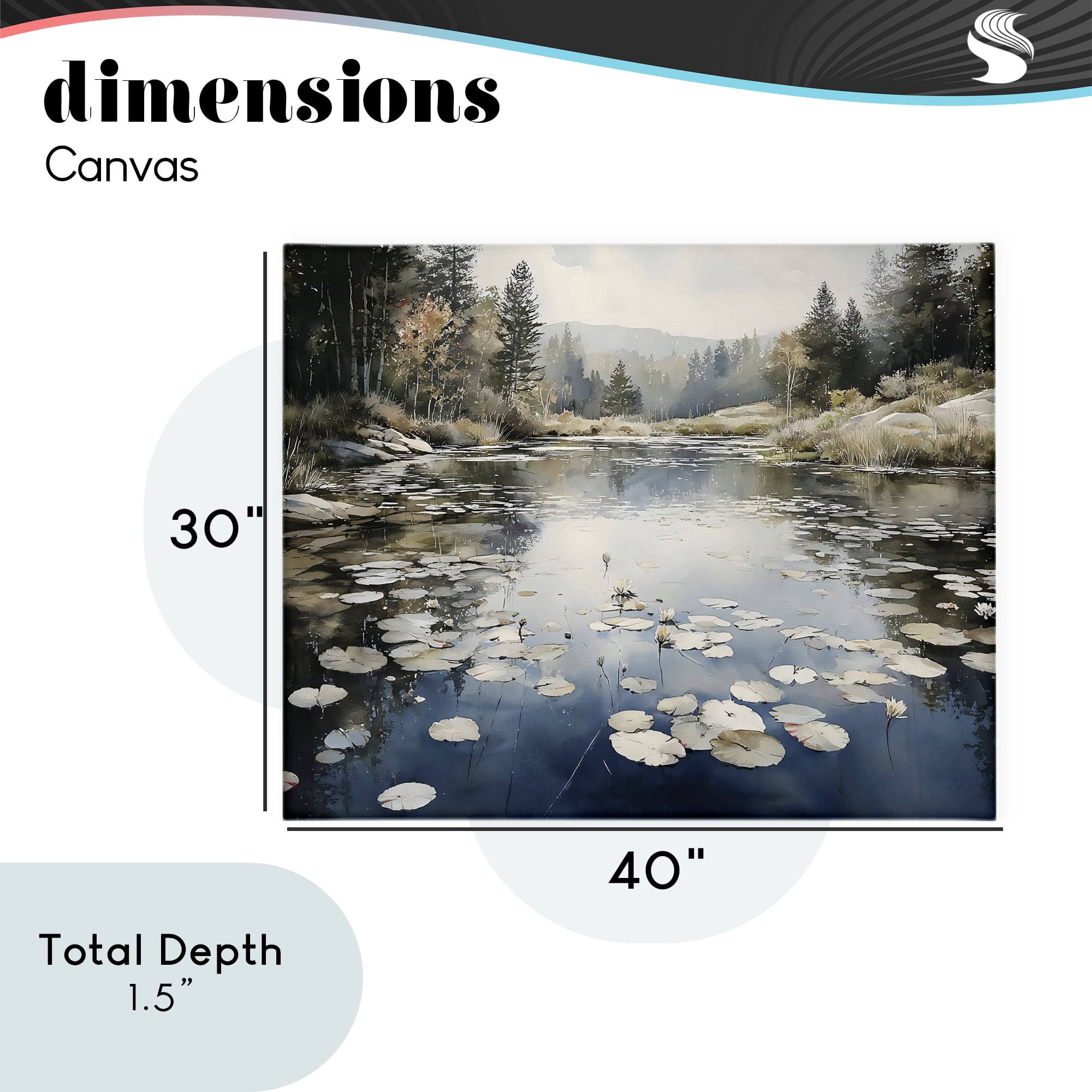 Stupell Industries Still Pond with Morning Reflections Canvas Wall Art, design by Franklyn Gregory