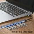 thumbnail image 4 of Répartiteur USB en Alliage d'Aluminium, Élargisseur de Port pour Lecteur de Cartes, Transmission Stable, Réponse, Adaptateur d'Interface à Multiples Concentrateurs, Type-c, 7 Ports, Gris, 4 of 9