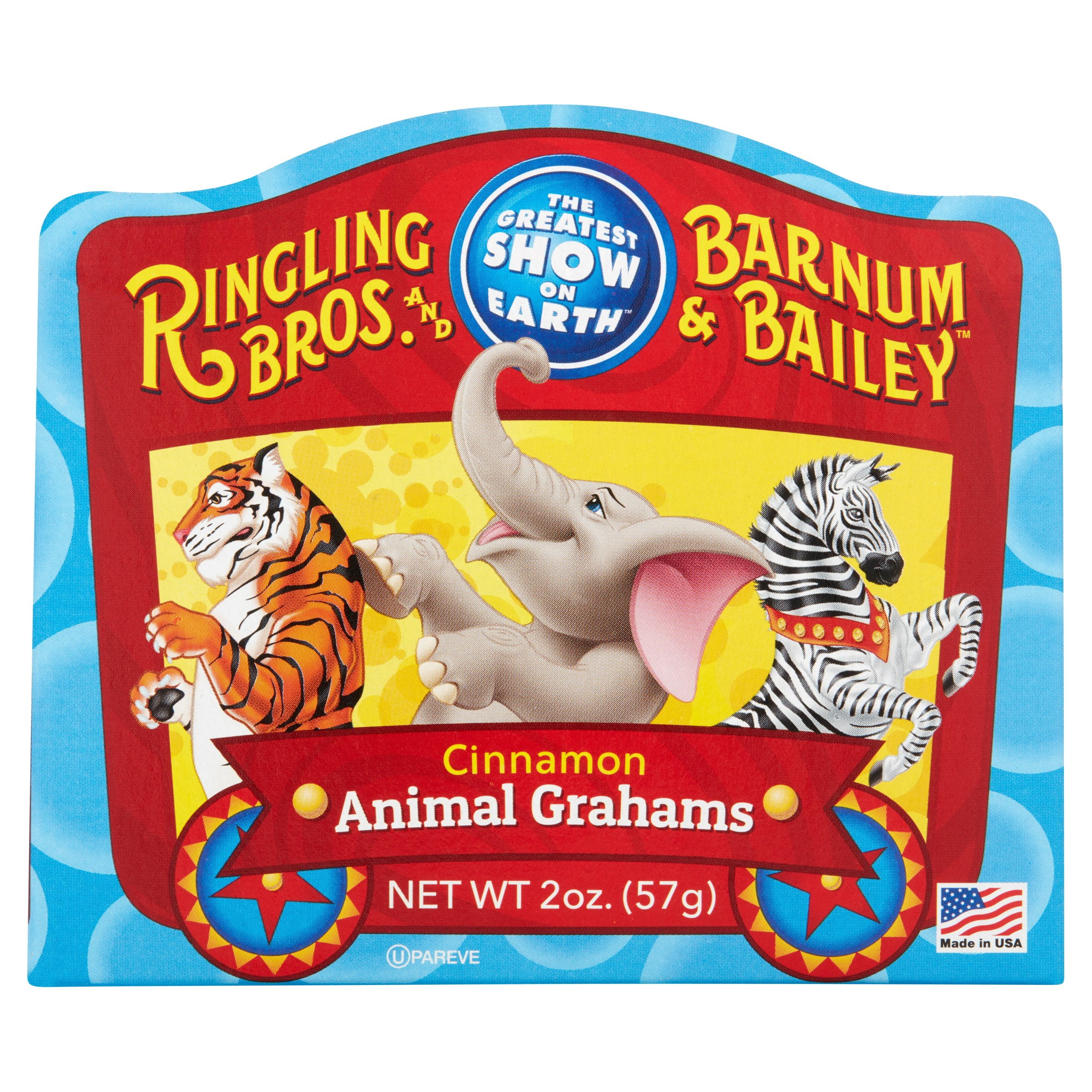 Details about   Ringling Bros And Barnum Bailey Circus Cinnamon Animal Grahams 2 Oz New Gift 