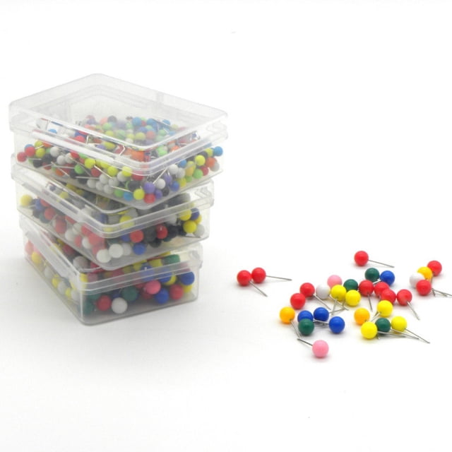 Agujas de acero inoxidable, agujas de plástico de colores, carretes para aparejos de pesca, artículos de papelería, agujas fijas de conexión a tierra para oficina, chinchetas