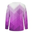 thumbnail image 5 of ICHUANYI Clearance Women Long Sleeves Casual Shirts Printing Round Neck Sweatshirt Pullover Loose Tunic Tops(Hot Pink, XXL) ICHUANYI WER2023081404141, 5 of 5