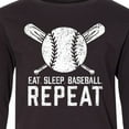 thumbnail image 4 of Inktastic Grunge Eat Sleep Baseball Repeat Long Sleeve Youth T-Shirt, 4 of 5