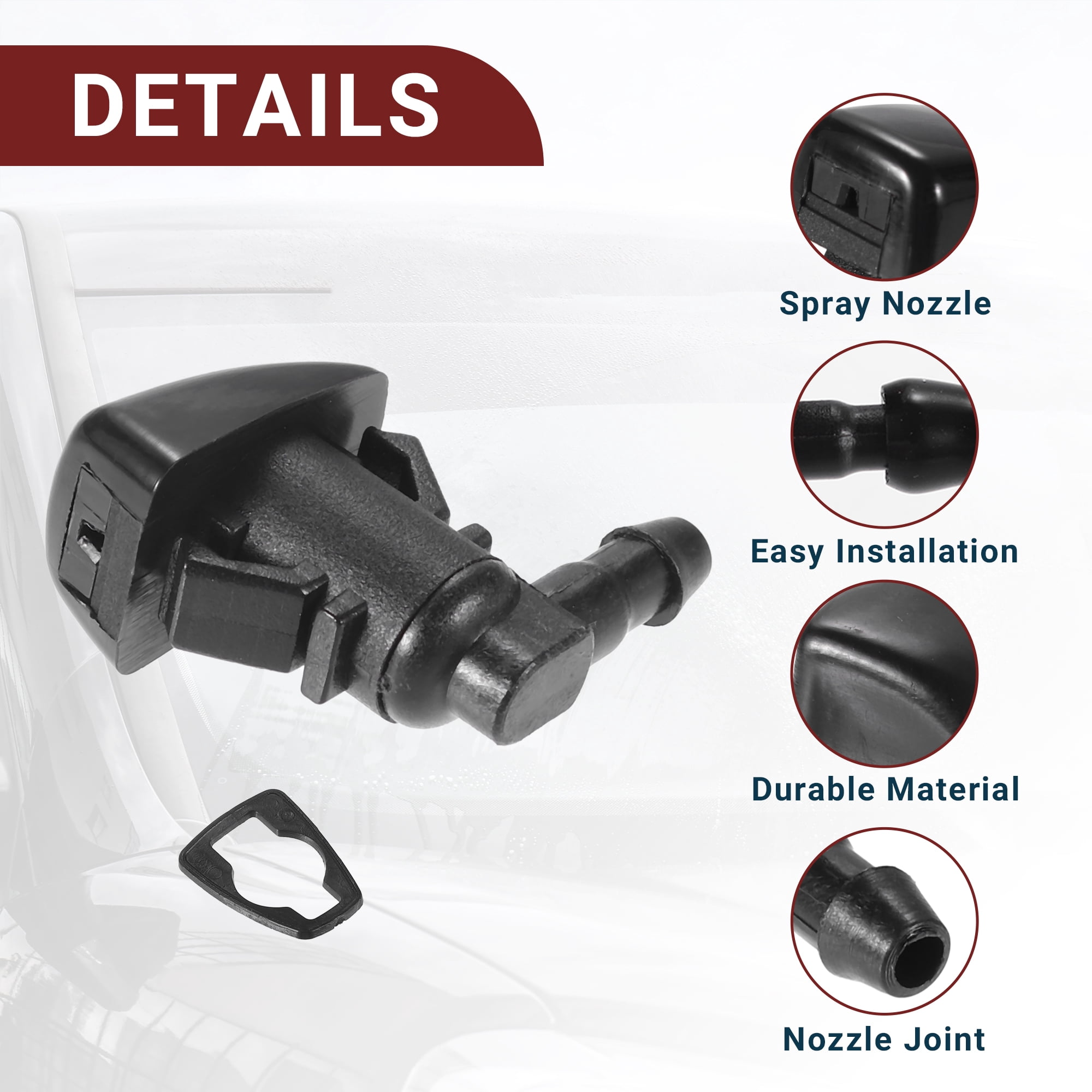 Unique Bargains Windshield Washer Nozzle for Chevrolet Traverse Durable