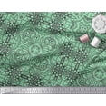 thumbnail image 2 of Soimoi Poly Georgette Fabric Floral & Moroccan Damask Ethnic Print Fabric by The Yard 52 Inch Wide, 2 of 3