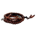 thumbnail image 2 of Hinky Imports Unisex Yoga Meditation 108 Tibetan Bodhi Prayer Beads Daemonorops Seeds Mala Wrap Bracelet Necklace (Buddha Head Charm), 2 of 6