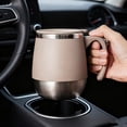 thumbnail image 3 of 17oz (500ml) Insulated Coffee Mug Stainless Steel Coffee Mug Travel Tumbler Cup with Lid And Handle-Blue, 3 of 9