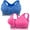 Blue+Red, variant on FANNYC 2 Pack Sports Bra for Women Criss-Cross Back Strappy Longline Sports Bras Medium Support Yoga Workout Bra with Removable Cups 2 Pack