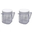 thumbnail image 1 of For Blender Replacement Parts, 4937 Mini Osterizer Blender Jar Accessory, Cup Mini Plastic Jars with Lids (2 Pack), 1 of 9