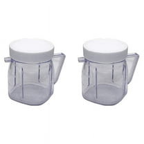 For Blender Replacement Parts, 4937 Mini Osterizer Blender Jar Accessory, Cup Mini Plastic Jars with Lids (2 Pack)