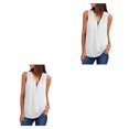 thumbnail image 1 of Qarigey Tops de primavera para mujer, camisa informal de poliéster con cremallera, ropa de moda, blusa de gasa con cuello en V para novias, esposas, Type1 NO1 Qarigey CBP220804, 1 of 5