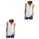 thumbnail image 1 of Minnieouse Tops de primavera y verano para mujer, camisa informal con cremallera, ropa con cuello en V, chaleco de gasa, blusa para esposas, hijas, Type1 NO1 Minnieouse CBP220798, 1 of 5