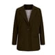 thumbnail image 5 of Blazer para mujer, chaqueta con botones de color liso, doble bolsillo, solapa, blazer de traje de moda, top de poliéster para mujer, 5 of 8