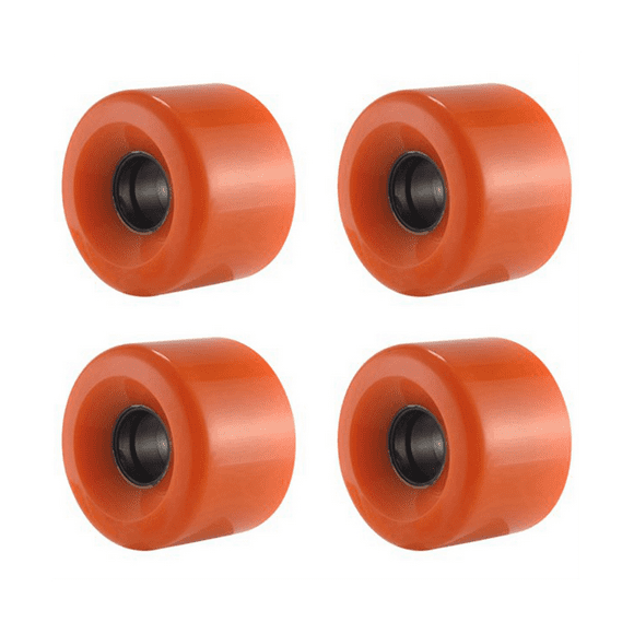 4 PCS Skateboard Wheels Elastic PU Wearable Flexible Durable 65X45 PU Skateboard Wheels Sports Orange