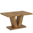 thumbnail image 4 of Spaco 47" Dining Table, Farmhouse Wooden Kitchen Dinner Table with Duty Pedestal, Dining Table for Indoor as Living Room, Kitchen, Brown, 4 of 5