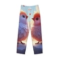 thumbnail image 2 of Vsdgher Heart Sky Bird Couple Print Mens Pajama Pants Sleep & Lounge Pants, PJ Bottoms With elastic waistb and Pockets, 2 of 5