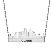 Personalized Cityscape Name Necklace Boston Skyline