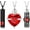 Red Zircon, variant on Vertical Bar Purple Zircon Crystal Cremation Urn Pendant Necklace, Stainless Steel, 3 ct