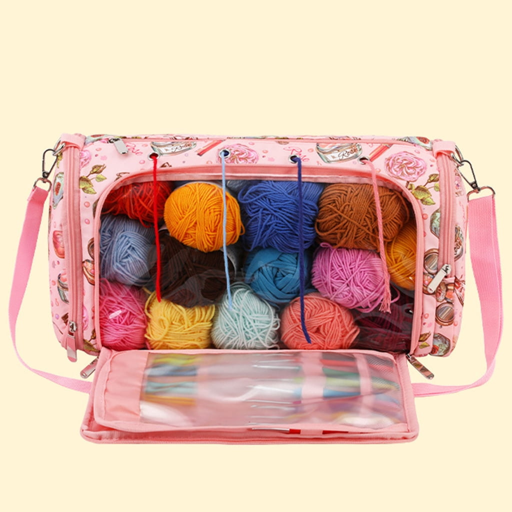 Crochet Craft Bag Yarn Storage Bag Large Capacity Knitting Supplies Organizers