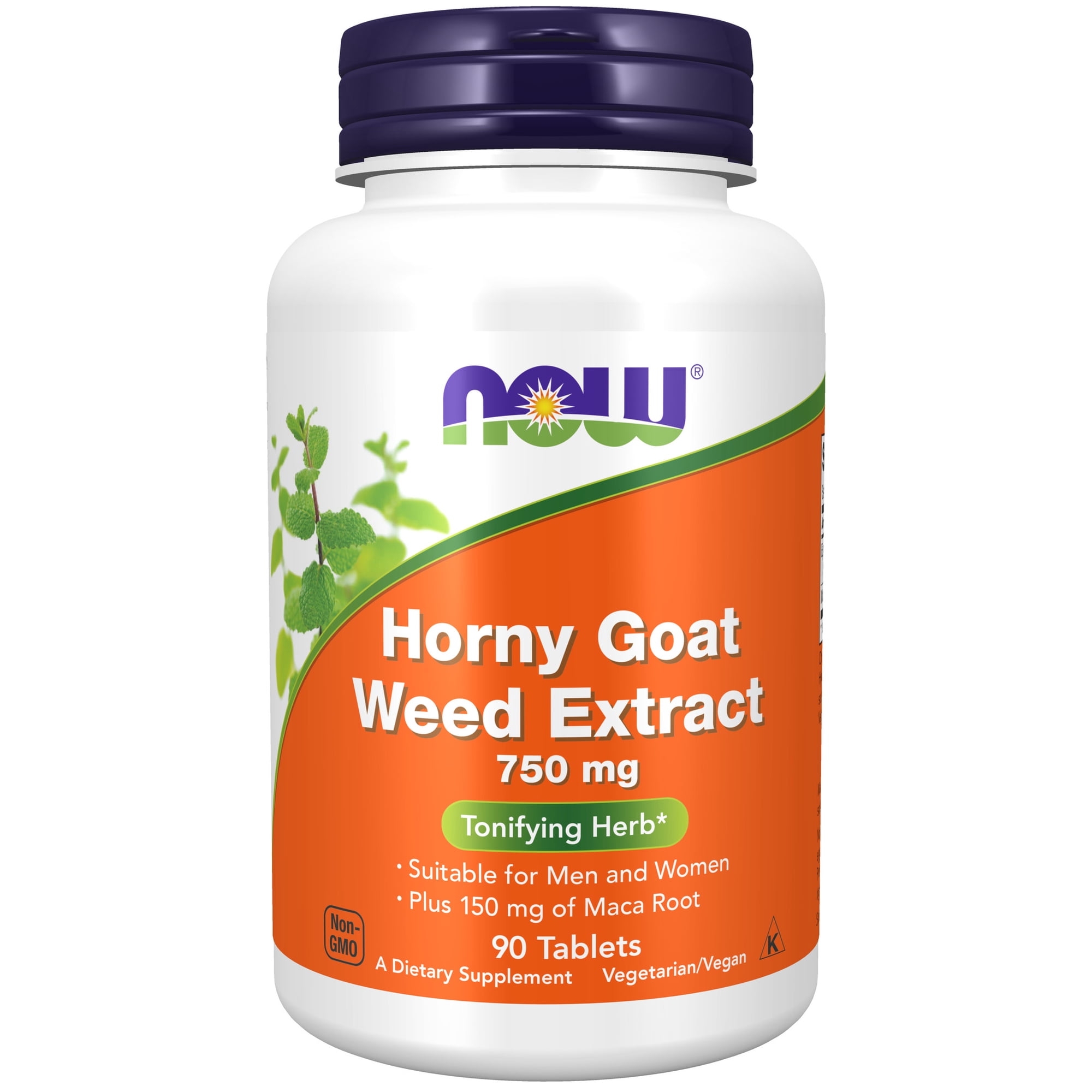 NOW Supplements, Horny Goat Weed Extract 750 mg Plus 150 mg of Maca Root, Tonifying Herb*, 90 Tablets