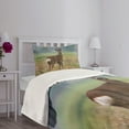 thumbnail image 3 of Ambesonne Hunting Quilted Bedspread Set 2 Pcs, Deer Wildlife, Twin Size, Multicolor, 3 of 5