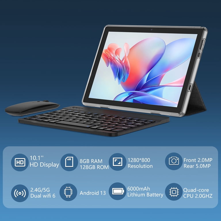 Android 14 Tablet 10.1 inch Tablets, 10GB RAM + 64GB ROM 1TB