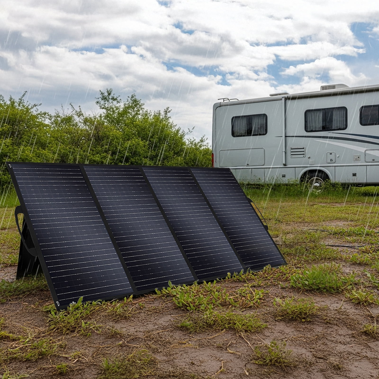 SolarPlay 200W Solar Panel, ETFE-Coated & Monocrystalline, 23.4% Efficiency, Foldable IP65 Waterproof Power Backup for RV, Home, Outdoor Use