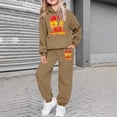 thumbnail image 2 of MEZZALL Kids Girls Long Sleeve Hooded Sweatshirt Tops And Pants Casual Outfit Soft 67 Printed Jogger Tracksuit Daily Trendy Children Fashion Clothes Sets, 2 of 4