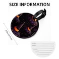thumbnail image 5 of Halloween Witch Hat 2Pcs PU Leather Round Luggage Tags with Privacy Cover and Name ID Tag for Suitcase, Handbags, Backpacks, School Bags, 5 of 6