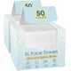 thumbnail image 1 of Fygrip 100 unidades (2 cajas) XL toallas faciales desechables 10 x 12 fibra de viscosa, toallitas faciales suaves y respetuosas con la piel, toallitas faciales desechables para limpieza de mujeres, 1 of 7