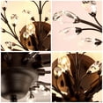 thumbnail image 4 of 110-120V Retro Classic Branches Crystal Black Chandelier Vintage Ceiling Pendant Lamp Black, 4 of 9
