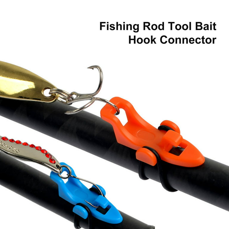 harmtty Fishing Hook Keeper Anti-slip with Anti-skid Mat Universal Easy  Installation Elastic Rubber Band Fix Hook Large Hole Fishing Rod Tool Bait