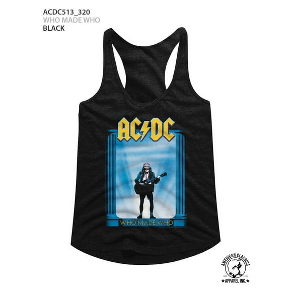 AC/DC Hard Rock Band Music Group Who Made Me Album Womens Tank Top Tee