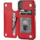 thumbnail image 1 of Funda tipo cartera para iPhone Xs iPhone X con tarjetero, funda de piel sintética de primera calidad con ranuras para tarjetas, cierre magnético doble y cubierta duradera a prueba de golpes (azul), 1 of 7