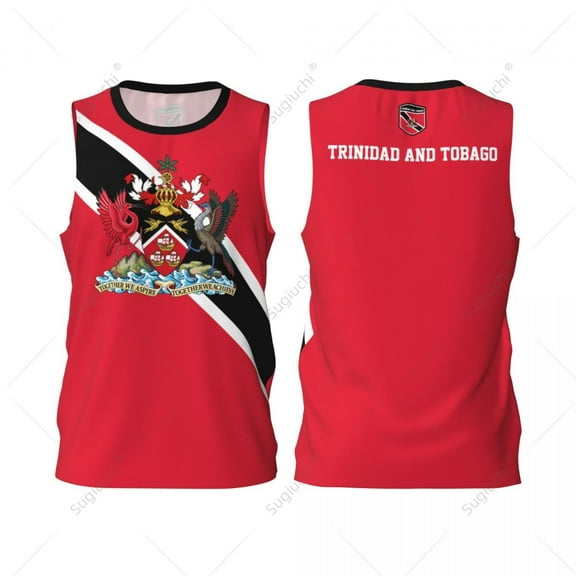 Trinidad And Tobago Flag Men Basketball Sports Jersey Fitness Multifunction Sleeveless tshirt Exclusive Custom Name Nunber