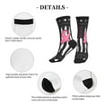 thumbnail image 6 of Crew Socks for Women Men, Ribbon Breast Cancer Awareness  Moisture Running Athletic Football Striped Socks Cushion Tube Socks, 6 of 7
