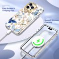 thumbnail image 3 of Petocase for iPhone 15 Pro Case,Butterfly Pattern Design Full Body Rugged Shockproof with Built-in Screen Protector Drop Protective Phone Cover for Women Girls,White Butterfly, 3 of 8