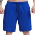 thumbnail image 4 of tarylea Shorts for Men Elastic Waist Drawstring Shorts Solid Color Knee Length Shorts Casual Summer Quick Dry Vacation Beach Shorts, 4 of 6