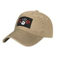 thumbnail image 2 of DouZhe Adjustable Washed Cotton Baseball Cap - Stop Gesture Prints Vintage Dad Hat Unisex Sports Caps (Yellow), 2 of 7