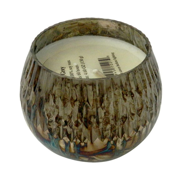 A&B Home Glass Bowl with Metallic Detail Scented Soy Wa x Candle - Earl Grey Scent