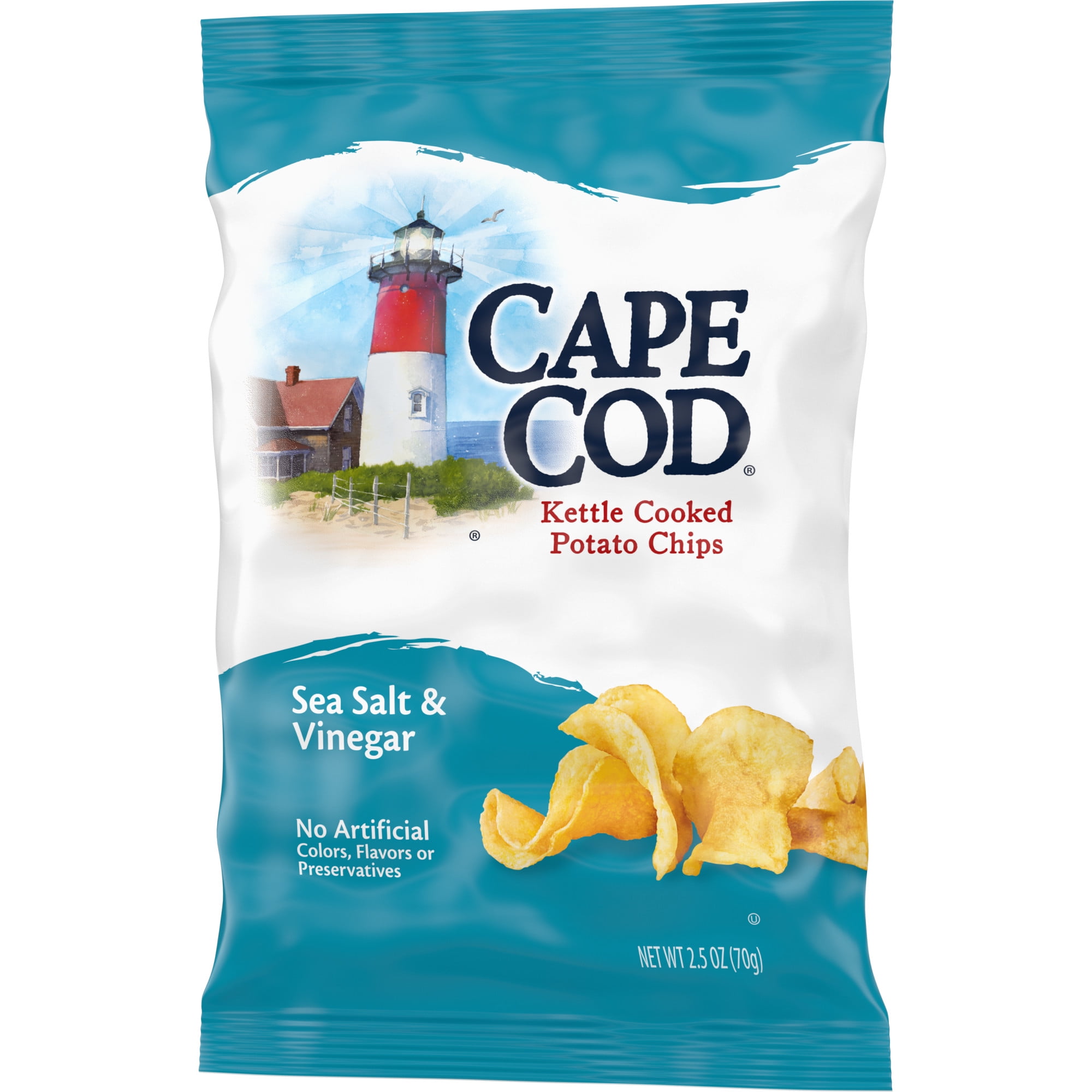 Cape Cod Sea Salt & Vinegar Chips, 2.5 oz Bag