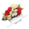 thumbnail image 3 of XASZHN Flower Hair Side Combs Slide Clips Floral Bows Hairpins Set Blue_003 One Size, 3 of 5