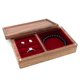 thumbnail image 1 of Silver Caja de joyería de madera Retro portátil para pendientes, anillos, pulseras, collares, soporte de almacenamiento, exhibición, 1 of 4