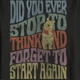 thumbnail image 2 of Men's Winnie the Pooh Distressed Did You Ever Stop to Think Quote Sweatshirt Black X Large, 2 of 4