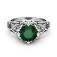 thumbnail image 1 of Anillos de circonia cúbica AAA para mujer, anillo de cristal verde de lujo para fiesta, compromiso, boda, regalo de joyería de plata, nueva moda, 1 of 4