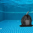 thumbnail image 4 of Pump Barrier Bag 12.2" X 15.9" Pond Mesh Pump Filter Pond Pump Filter Netting Black Media Pouch With Drawstring For Aquarium Filtration, 4 of 9