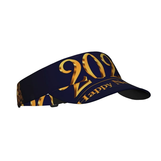 Fotbe 2025 Happy New Year 3 Visera Deportiva con Diseño, Gorra Abierta Ajustable de Algodón para Mujer y Hombre