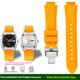 thumbnail image 3 of Correa de reloj deportiva de silicona resistente al agua con salientes para Seagull Retro TV Square 826.1051 Series, accesorios para reloj, pulsera para hombre, 3 of 5