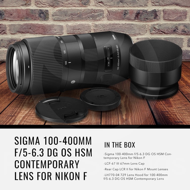 Sigma 100-400mm f/5-6.3 DG OS HSM Contemporary Lens for Canon EF